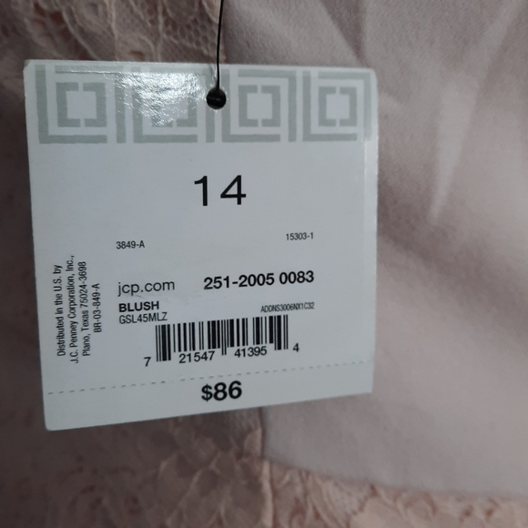 Liz Claiborne Blush Pink Lace Sheath Midi Dress size 14 - Picture 4 of 10